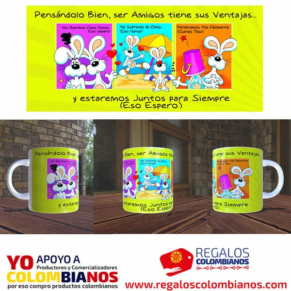 Mug / taza  "Tener amigos(as) tiene sus ventajas"