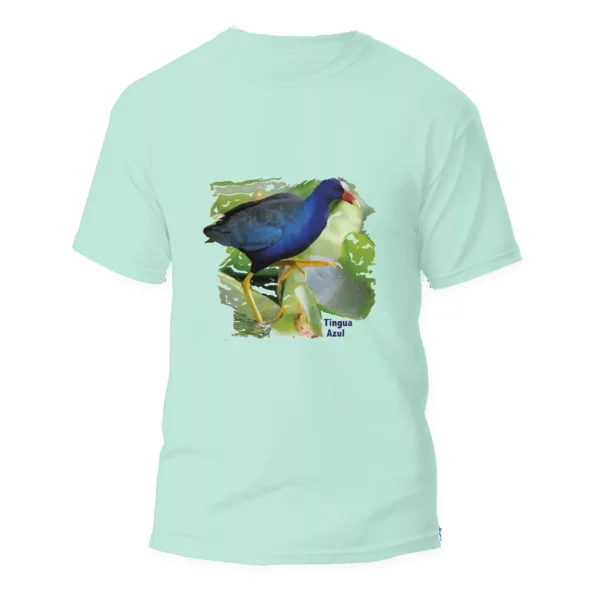 Camiseta aves colombianas - "La Tingua azul" alas del Humedal