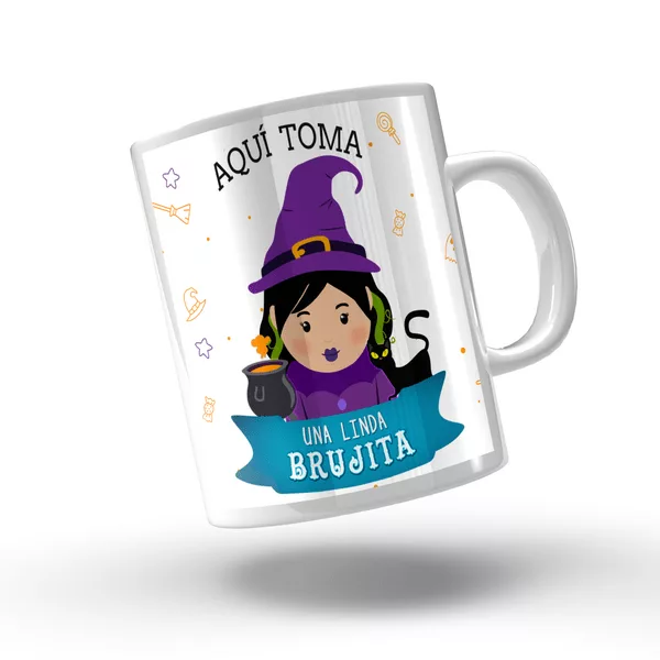 Mug / taza Halloween - Linda Brujita