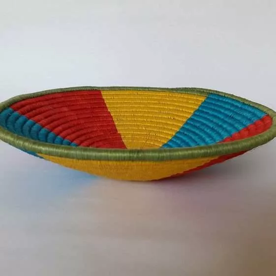 Centro de Mesa Pequeño, Técnica Cestería en Rollo