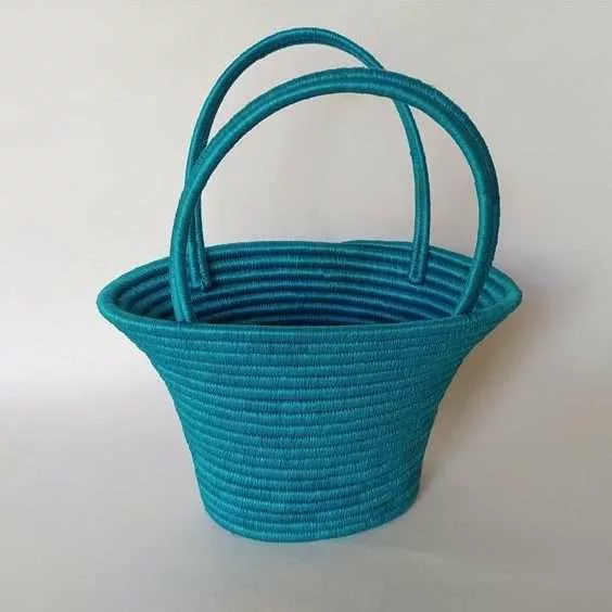 Bolso Campana en la técnica Cestería en Rollo - Imagen 4