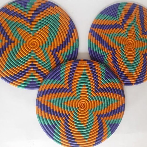 Regalos Colombianos / Individuales / Artesanias Frasilgo/ Cesteria Rollo - Guacamayas